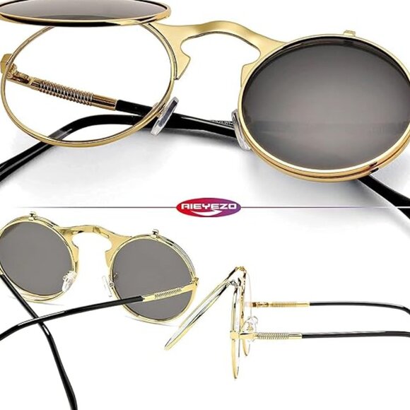 ROUND FLIP UP WOMAN'S SUNGLASSES - Picture 10 of 10